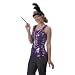 Flapper Headband & Beads Set (black) Party Accessory (1 count) (1/Pkg)