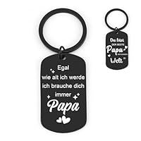 Nudoraw Vatertagsgeschenk für Papa Schlüsselanhänger Schwarz Vatertag Geschenke für Papa Geschenk Papas Geburtstag bester Papas Geschenke für Väter Geschenk Vater Weihnachtsgeschenke Valentinstag