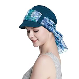 Breathable Bamboo Lined Cotton Hat and Scarf Set for Women