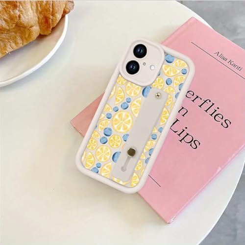Coque iPhone 17 citron myrtille avec cordon amovible pour vos sorties d'été