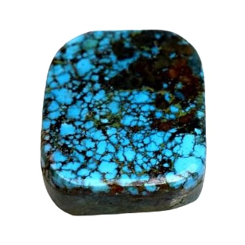 Turquoise naturelle rectangulaire 17,79mm pour bague cabochon et pendentif DIY