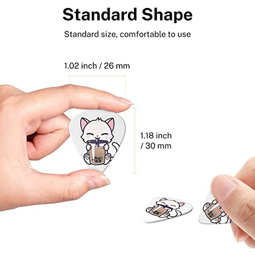 ASDTEHCY Lot de 6 médiators en celluloïd, motif chat mignon et thé au lait perlé, calibres fins, moyens et lourds pour… - Les Beatles, Paul McCartney, John Lennon, RIngo Starr, George Harrison ASDTEHCY Lot de 6 médiators en celluloïd, motif chat mignon et thé au lait perlé, calibres fins, moyens et lourds pour… – Image 8