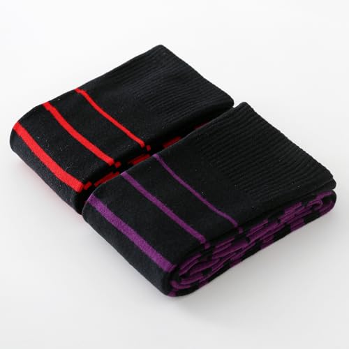 Image of Kayhoma Extra Long Gradient Zebra Stripe Thigh High Socks Over the Knee High Socks,2 Pairs