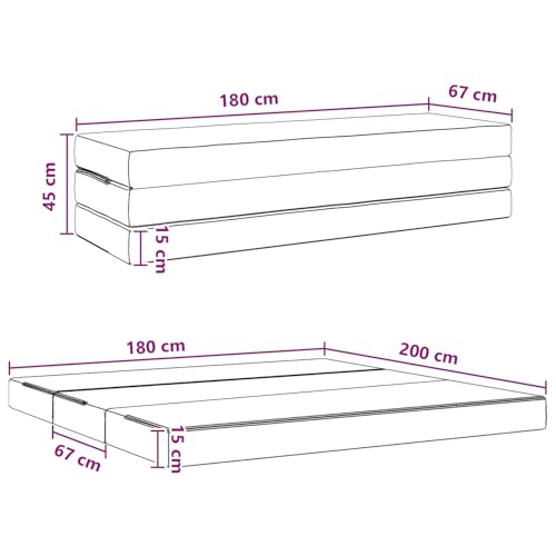 Sofá plegable con espuma de alta densidad y respaldo ajustable gris 3