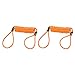 M METERXITY 2 Pack Disc Lock Security Steel Cable - Plastic Coated Spring Reminder Wire Anti-Theft Rope, Apply to Outdoors Protection (3.5mmx1.5m, Orange)
