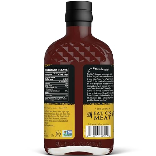 Rufus Teague Honey Sweet BBQ Sauce, 2 Pack Size, Premium Barbecue Sauces with Natural Ingredients, Award-Winning Bold Flavor, Gluten-Free, Non-GMO, 15.25 oz