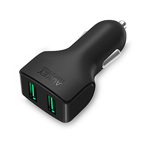Aukey CC-S3 24W/4.8A 2-Port USB Car Charger (Black)