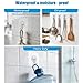 GEPUTING 10 Pack Heavy Duty Self Adhesive Wall Hooks, Holds 33lb Max - Transparent Waterproof & Oilproof Hooks for Bathroom, Kitchen, No Drilling Strong Adhesive Holds Towels, Robes, Coats, Utensils