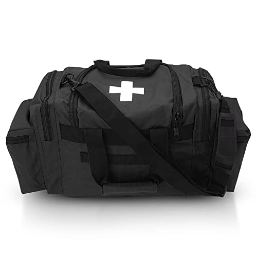 Image of ASA TECHMED First Aid Responder EMS Emergency Medical Trauma Bag Deluxe, Black