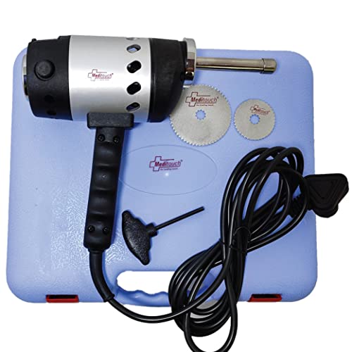 Image of Meditouch - The Healing Touch Meditouch Orthopeadic Electric Plaster Cutter Machine 125 Watts Ortho Pop Cutting Saw With Two Blades Black Colour
