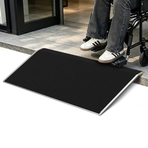 Nuvium Threshold Ramp for Doorways, 15.4 x 32 in Aluminum Wheelchair Ramp