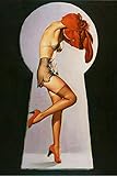 Peek a View Artist Gil Elvgren Vintage Classic Pin Up Girl Poster Print - 24x36