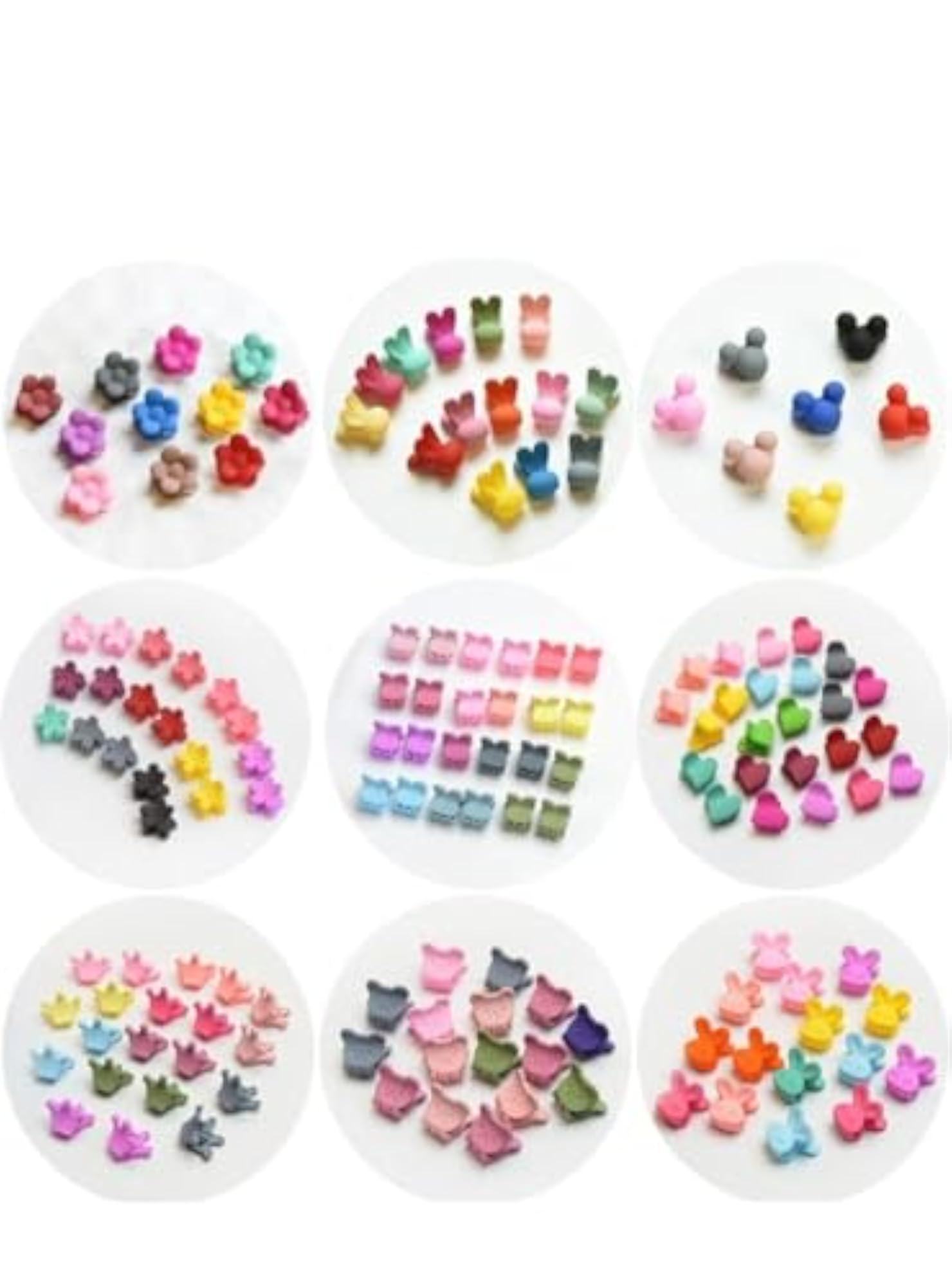 Mini Claw Hair Clips Set, 60Pcs Mixed Colors