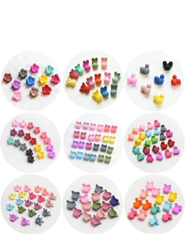 Image of Mini Claw Hair Clips for Baby Girls & Kids 6 design- (60Pcs Mixed Color)