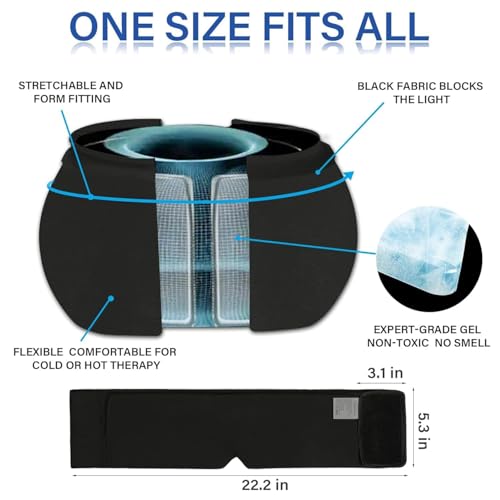 Image of Migraine Relief Cap for Headache, Sinus & Tension | Hot & Cold Therapy | Thermax Migraine Cap for Men and Women | The Force Behind Your Health Migraine Relief Cap For Migraines (Black)