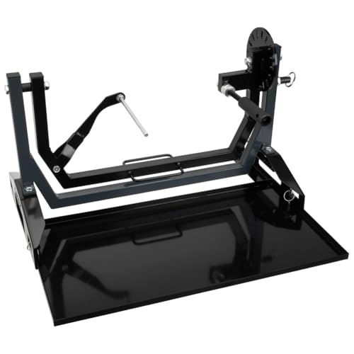 Tusk Motorcycle Engine Stand for All Vertical-Type Single Cylinder 2 or 4-Stroke Small Engine Rotating MX Dirtbike Engine Stand Engine Tools Block Stand Drip Pan