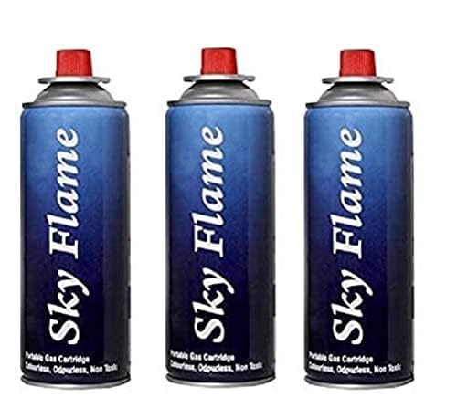 Compact Butane Gas Canister – Ideal for Camping, Hiking, and Outdoor Cooking (3 Canister)