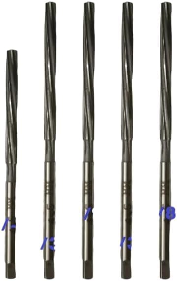 PRESIZE HSS Valve Stem Guide Reamers Set of 5 Pieces - 1/4", 9/32", 5/16", 11/32", 3/8" High-Speed Steel