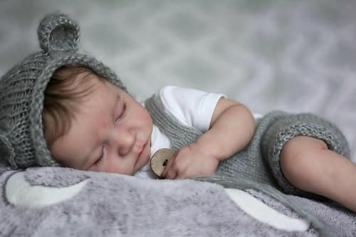 Muñeco Reborn Bebé 19 pulgadas Vinil Lifelike miniatura 6