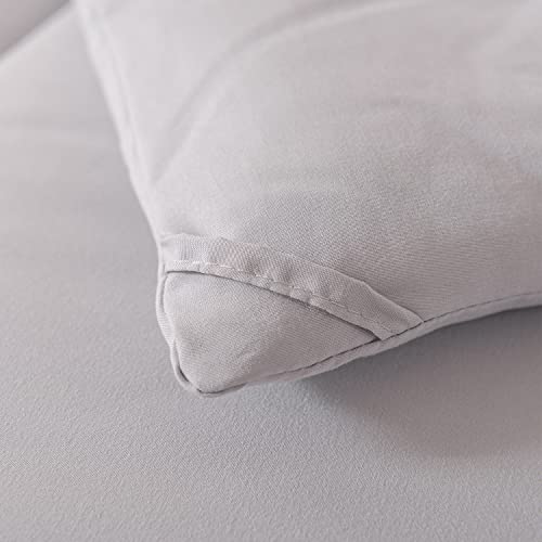 Sleepbella Queen Comforter Set, Light Grey Down Alternative Comforter Ultra Soft, Lightweight And Fluffy Farmhouse Bedding Comforter Set For All Seasons, 3Pcs (1 Comforter, 2 Pillow Shams) #TOP5
