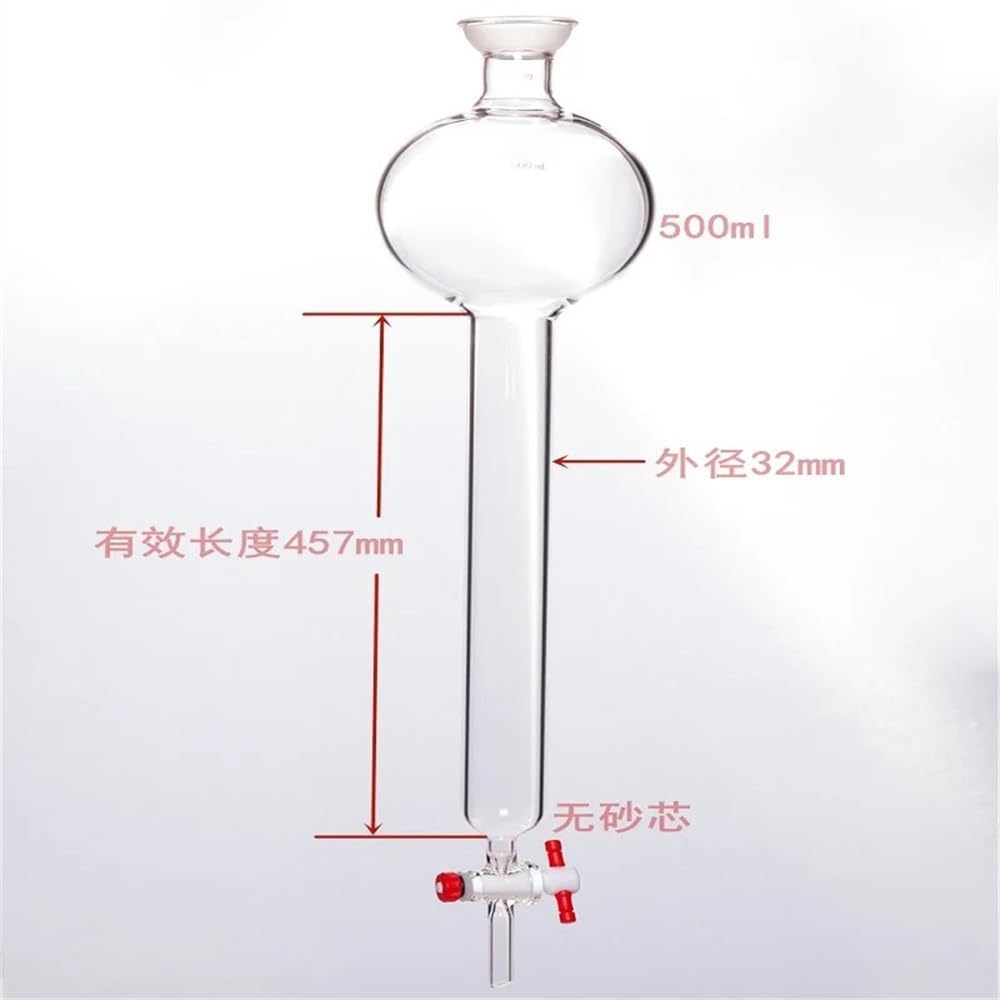 Adaptador de vidrio, Vac Flujo Ctrl Adptr Flash Col Stor Esfera Bola Grnd Jnt 35/20 2mm PTFE Válvula C38 Mult Sz(C381740)