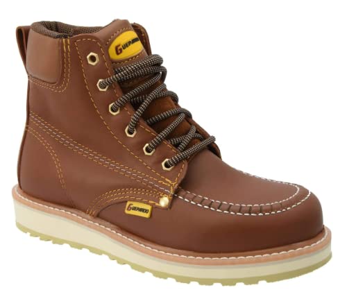 Calexico Short Boot Double Density Sole Men Work Boots - Full Grain Leather, Construction Boots