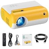 Mini Projector, Salange Portable Projector for Cartoon, Phone Projector for Kids, Outdoor Proyector Movie TV, Party Game, Led Small Video Overhead Home Theater Projectors with HDMI USB AV Interfaces