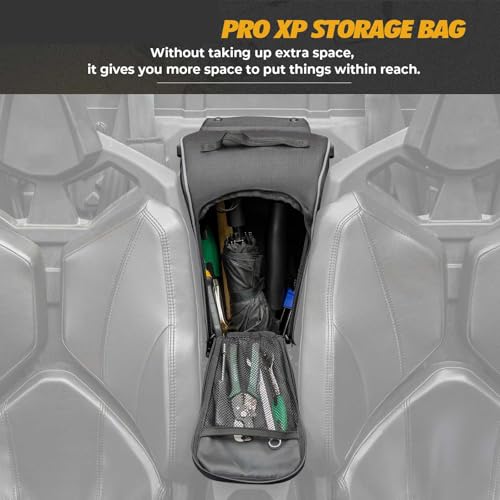 Bolso de almacenamiento KEMIMOTO PRO XP 2020-2025 para UTV, bolso central de asiento con cremallera resistente al desgaste de PVC, compatible con Polaris PRO XP / 4 miniatura 2