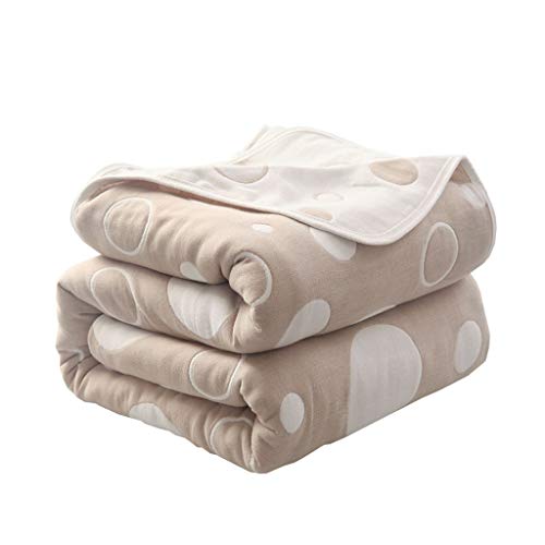 Manta Otoño e Invierno de la Siesta 6 Capas de Gasa de algodón de impresión y teñido Natural cómodo y Saludable (Color : Camel blistering)