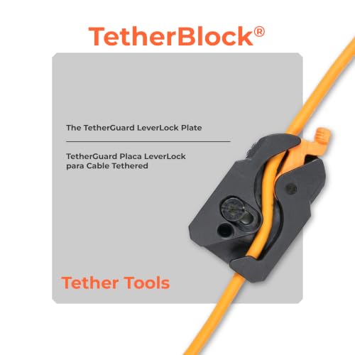 Placa de cámara TetherGuard LeverLock con descarga de tracción para cables de datos 3