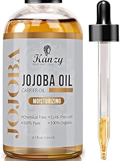 Kanzy Jojoba Oil Organiczny Tłoczony Na Zimno 100% Czysty 120ml Nierafinowany Nośnikowy Bez Heksanu Olej Jojoba Bio Do Włosów Paznokcie Ciało Skóra I Twarz Naturalny Olejek Do Masażu Jojoba