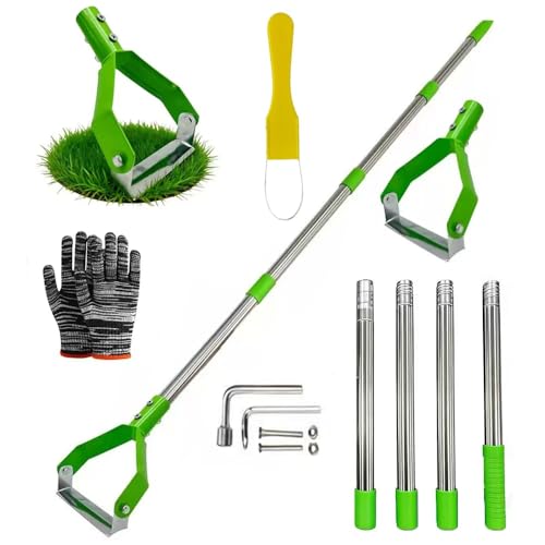 Gartenhacke mit stiel 163cm für Unkraut Steigbügelhacke Unkrauthacke 14cm Breit Unkraut Entferner Gerät Unkrautjäter für lockern jäten des Bodens Gartenzubehör zum entfernen von Unkraut