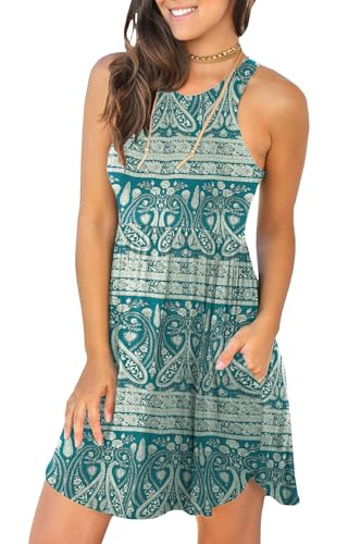 Image of HiMONE Vacation Dresses for Women 2025 Summer Dress Women's Casual Sundresses Casual Beach Petite Sun Dress XS-2XL