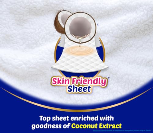 Image of MamyPoko Pants Extra Absorb Baby Diapers, Medium (M), 74 Count, 7-12kg (Pack of 2)