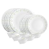 Cello Opalware Dazzle Tropical Lagoon Service de table 18 pièces Blanc