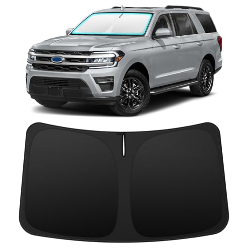 Image of INSAUTO Custom Fit Windshield Sun Shade for Ford Expedition 2018-2025 | Foldable Front Window Sunshade Car Accessories, UV & Heat Reflector, Keeps Interior Cool, Includes Storage Bag
