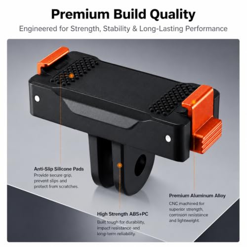 Image of Yantralay 4 in1 Magnetic Adapter Mount Compatible with D JI Os mo Action 6 & Os mo Nano | Dual-Claw Quick Release Mount with 2 Thumb Screws, J Hook & Tripod Adapter | OS MO Action 6 Accessories