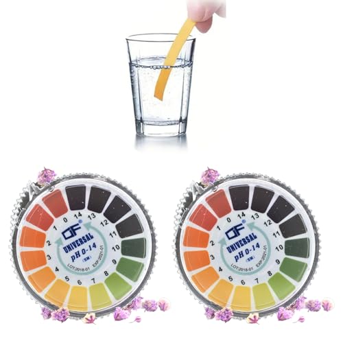 2Rolle Ph Teststreifen,Ph Streifen,Ph Wert Teststreifen,Ph Teststreifen Wasser,Ph Wert Teststreifen 5m/Roll,Messbereich 0-14,Convenient And Hygienic,Ph Wert Messung Für Wasser & Boden& Körper&Kosmetik