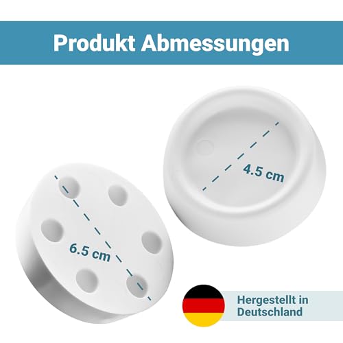 Plemont Universal Schwingungsdämpfer MADE IN GERMANY für Waschmaschinen & Trockner - anti Vibrationsdämpfer - Ersatzteile, Zubehör für Bosch, Privileg, AEG, Siemens - Vibration Dämpfer Pads