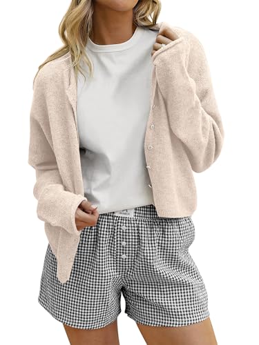 ANRABESS Cardigan Sweaters for Women Oversized Button Down Long Sleeve Cardigans 2026 Spring Outfits...