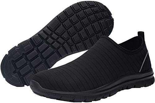 DYKHMATE Zapatillas de Seguridad Mujer Secado rpido Hidrfugo de Agua Zapatillas de Trabajo Ligeras Transpirable Reflectante con Punta de Acero Calzado de Seguridad (Negro,39 EU)