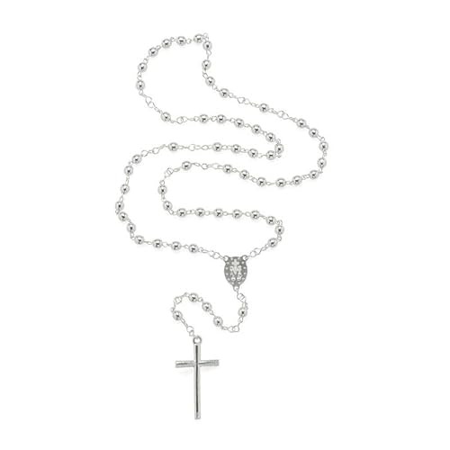 Terço Nossa Senhora das Graças Prateado 5 mm