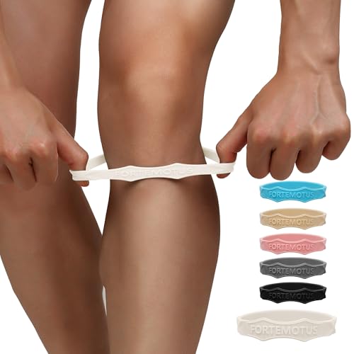 FORTEMOTUS Patellar Tendon Support Strap - Silicone Patella Knee Brace for Teenager, Youth, Women &