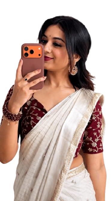 Charming Off White Sequence Work Viscose Georgette Saree With Opulent Blouse Piece-image-2