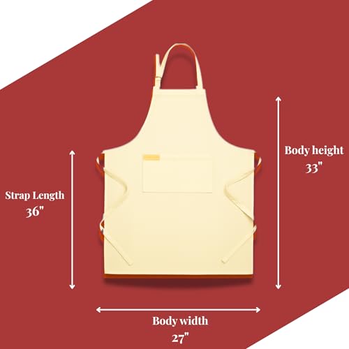 Image of Personalized Custom Apron - 100% Cotton, Adjustable Neck strap, Large Pocket - Unisex Apron for Men & Women - Cooking, Baking, BBQ, Customizable