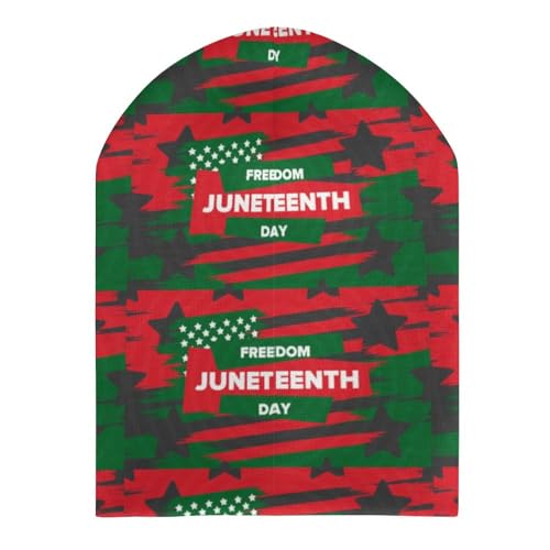 Juneteenth Freedom Day Kids Beanie Hat for for Girls Boys Children Cap Winter Knitted Chemo Cancer Headwear Accessories Gifts Decoration Black3