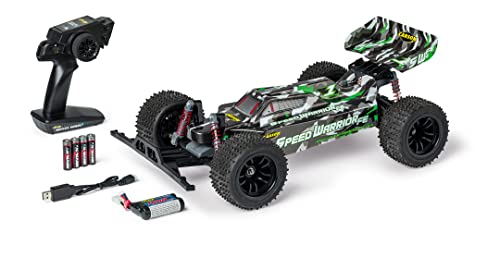 Carson - Modellsport 500404238 1:10 FE Speed Warrior 2.4G Coche teledirigido Verde 100% RTR, radiocontrol, Incl. Pilas y Mando a Distancia, Coche Todoterreno