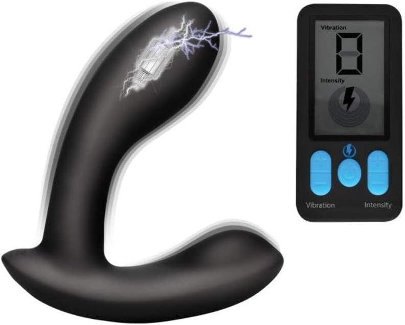 E-Stim Pro Silicone Vibrating Prostate Massager with Remote Control
