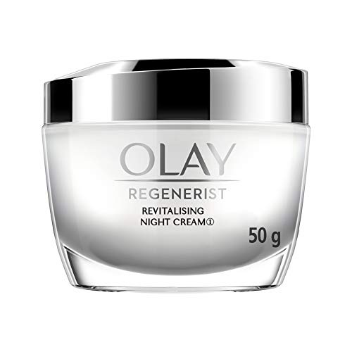 Image of Olay Night Cream Total Effects 7 in 1, Anti-Ageing Moisturiser, 50g & Olay Night Cream Regenerist Deep Hydration Light Cream, 50g