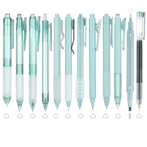 Maxmoc 12 Stück Gelstifte Set, 11 Gelschreiber Schwarz mit 1 Textmarker,...